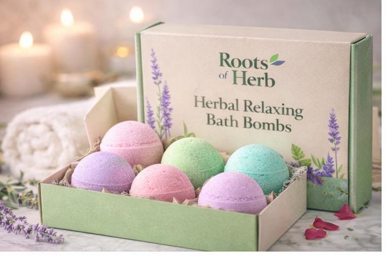 Herbal Relaxing Bath Bombs